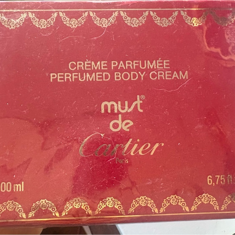 new sealed vintage Cartier Red Perfumed Body Cream